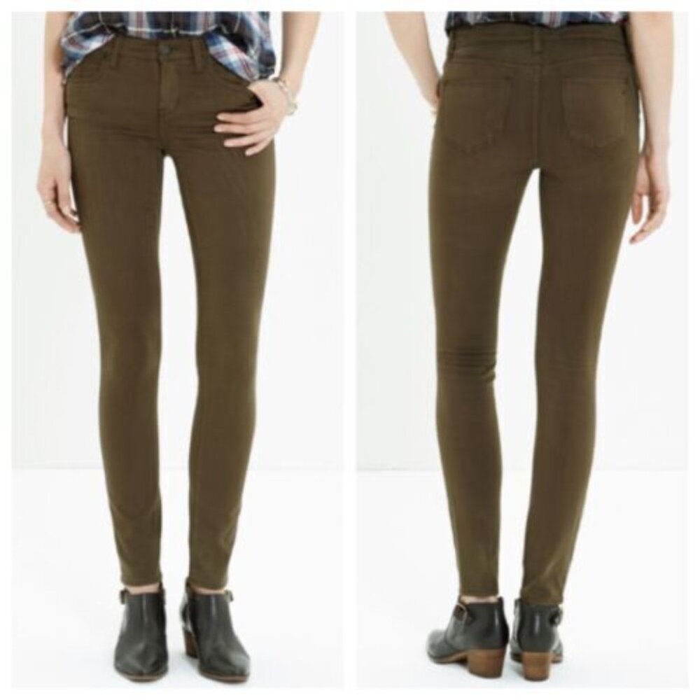 Madewell Brown Green Skinny Skinny Stretchy Pants Size 25